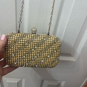 Clutch / crossbody Dazzling Gold Crystal Clutch